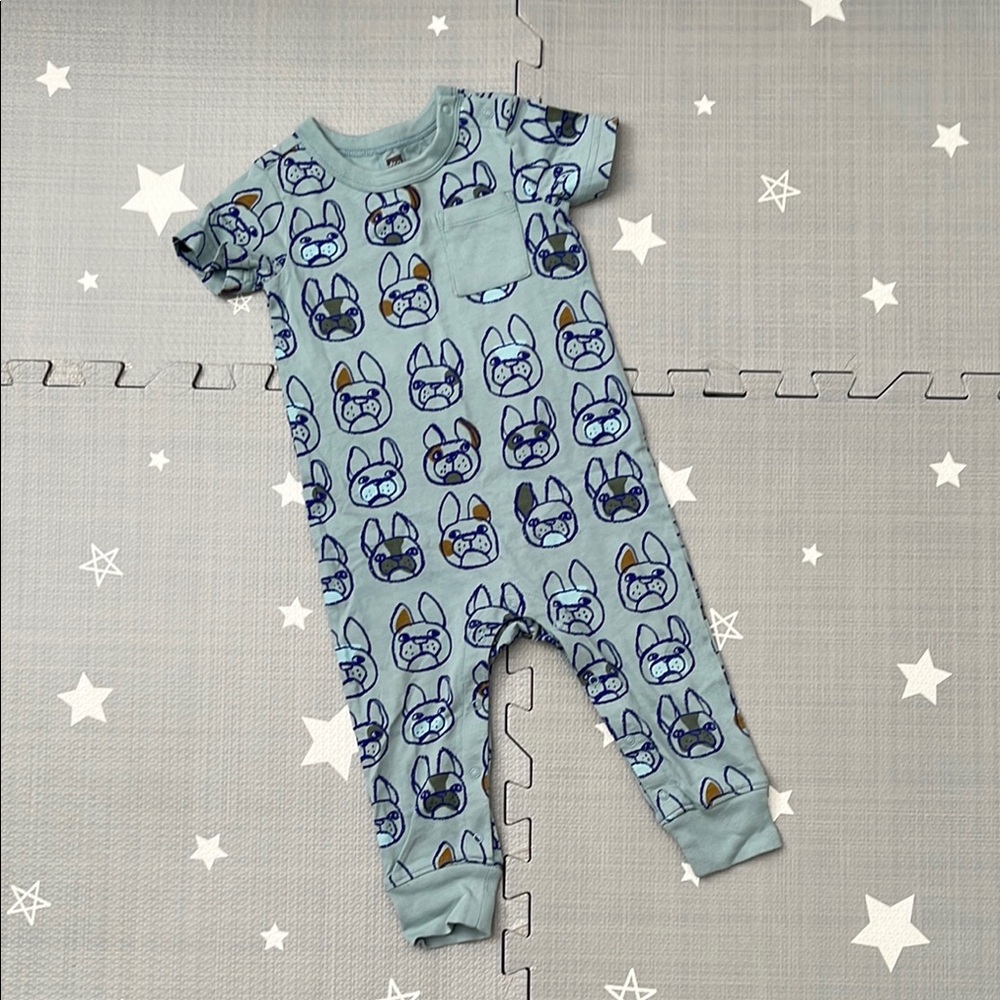 Tea Collection - EUC French Bulldog Jumpsuit, 12-18 months